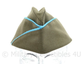 Overseas cap Garrison cap met blauwe bies - US infantry & US Airborne schuitje - maat 57 tm. 60 cm