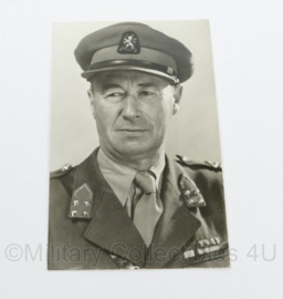 Ansichtkaart met Nederlandse MVO 4 sterren Generaal Simon Hendrik Spoor 1940-1949 - 14 x 9 cm - origineel