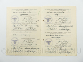 WO2 Duitse oorkonde boekje Flakregiment Deutsches Reichssportabzeichen DRL mit Ehrenurkunde Reichsjugendwettkampf van 1 persoon - 25,5 x 19 cm - origineel