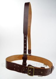 Sam Brown Belt MVO Nederlandse Leger - bruin leder - 85 cm - origineel