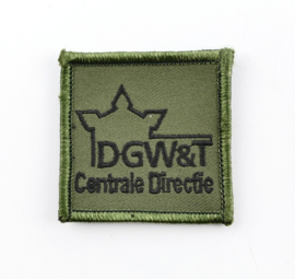 KL Nederlandse leger DGW&T Centrale Directie Dienst Gebouwen Werken en Terreinen borstembleem - met klittenband - afmeting 5 x 5 cm - origineel