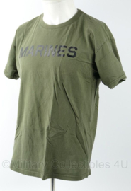 KMARS Korps Mariniers en USMC US Marines shirt groen - maat Extra Large - gedragen - origineel