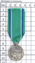 Poolse medaille PRL 2 fur verdienste im transportwesen ZILVER - afmeting 3,5 x 10,5 cm - origineel