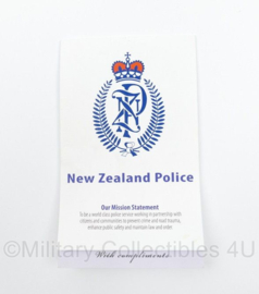 New Zealand Police patch met origineel document - 19 x 11 cm - origineel