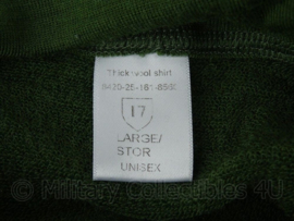 KL en Korps Mariniers Merino wol rolkraag hemd Midlayer Olive Green MNSN Thick wool shirt  - Noorse leger productie - maat Large - nieuw - origineel