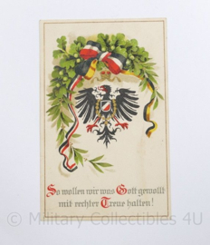 WO1 Duitse Postkarte so wollen wir was  - 9 x 14,5 cm - origineel