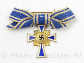 WO2 Duits miniatuur Mutterkreuz im gold met lint - origineel