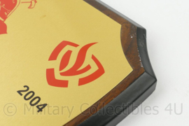 Wandbord Brandweer Alkmaar 1879-2004 125 jaar - 18½ x 15 x 1½ cm - origineel