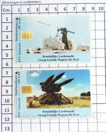 KLU Luchtmacht GGW Groep Geleide Wapens de Peel belkaart set - 8,5 x 5 cm - origineel
