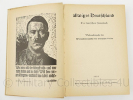 Boek Ewiges Deutschland met persoonlijk tekst Weihnachten 1938 - origineel