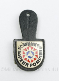 Franse Jeugdbrandweer Jeune Sapeur Pompier borsthanger - 7,5 x 4 cm - origineel