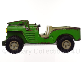 Jeep model vintage voertuig groen daktari - 16 x 10 x 9 cm - origineel