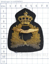 Klu Luchtmacht Officiers pet insigne - vroeg model van metaaldraad - 9 x 7 cm - origineel