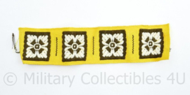 WW2 British shoulder ranks pip Royal Armoured Corps Regiment yellow - per 2, 4 of 6 stuks - origineel