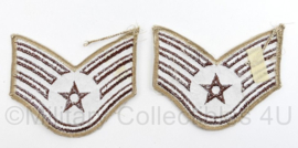 USAF Air Force rang emblemen paar Staff Sergeant voor Desert uniform - 10,5 x 9 cm - origineel