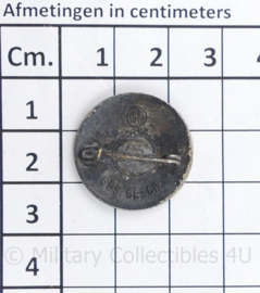 WO2 Duitse NSDAP speld origineel - met RZM en Ges Gesch stempel - diameter 2,5 cm - origineel