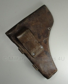 M57 leger holster - echt leder - met pompstok houder aan de zijkant - origineel