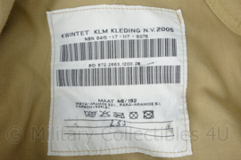 KLU khaki  Luchtmacht overall Kwintet KLM kleding 2005 - maat 48/192 - origineel