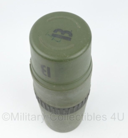 KL Nederlandse leger thermosfles - met barst in kunststof - 9,5 x 30,5 cm - origineel