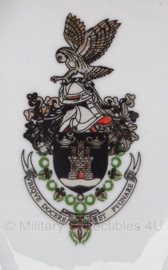 Portugese asbak met logo - Vbiqve Docere et Pugnare - militairen en veteranen regiment techniek - origineel