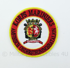 Korps Mariniers Amfibisch Ondersteuningsbataljon embleem - met klittenband - diameter 9 cm