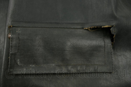Vintage Brandweer kunstlederen jas met broek en bretels - maat XL - origineel