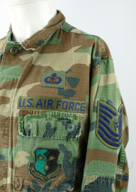 USAF US Air Force Woodland uniform Air Weather Service - rang Technical Sergeant -  met originele emblemen - maat medium-short - origineel