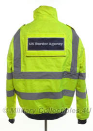 Britse politie parka UK Border Agency - geel reflecterend - maat Small - origineel