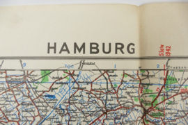 WW2 British War Office map 1944 Central Europe Hamburg - 87,5 x 65 cm - origineel