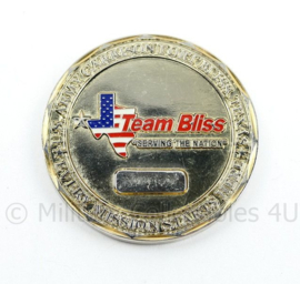 Zeldzame coin US Army Garrison Fort Bliss Serving The Nation - diameter 5 cm - origineel