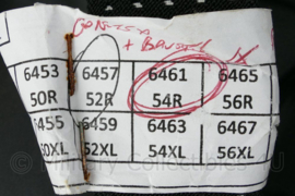 Motorbroek met bretels - zwart met reflectie strips - maat 54R - origineel