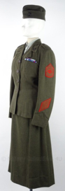 USMC US Marine Corps M1952 Master Sergeant uniform set dames, jasje, rok, overhemd, stropdas en schuitje - maat 38 - origineel