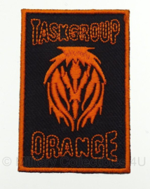 KL Nederlandse leger Taskgroup Orange embleem - met klittenband - 8,3 x 5,5 cm