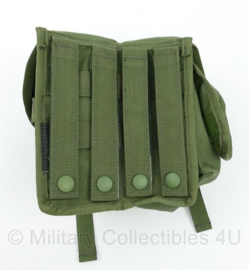 Profile Equipment MOLLE opbouwtas M4 double mag  pouch (voor 4 magazijnen)  Olive Drab - nieuw - 21 x 9 x 17 cm - origineel