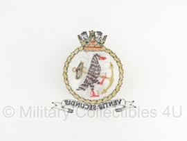 Brits HMS Hood Battle Cruiser embleem - origineel