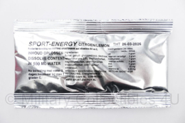 Sport-Energy Citroen/Lemon  smaak zakje a 40 gram voor 500ml isotone sportdrink met 60 kcal!  tht 5-2027