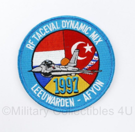 KLU Luchtmacht embleem met klittenband - Leeuwarden Afyon 1997 RF Taceval Dynamic Mix - diameter 10 cm - origineel