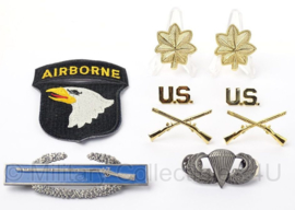 US officer insigne set Major 101st Airborne Division