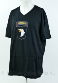 T shirt zwart - met opdruk US 101st Airborne Division - maat XXL