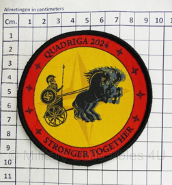 KL Quadriga 2024 "Stronger forever" embleem Met klittenband - afmeting 9 x 9 cm - origineel