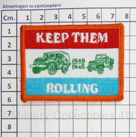 KTR Keep Them Rolling embleem - 7 x 5,5 cm - origineel