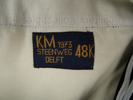 KM Koninklijke Marine, Korps Mariniers korte DT uniform jasje en broek  - maat 45 - 1975 - origineel