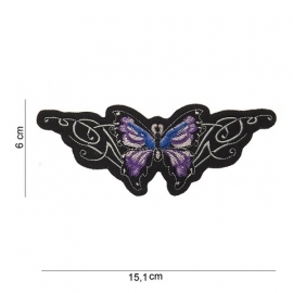 Embleem Butterfly - 15,1 x 6 cm. - Paars