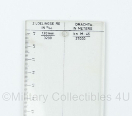 Defensie Warschau Pact Artilleriemal 1:50 000 Dienstgeheim voor het meten van Nucleaire Fallout - 56 x 6 cm - origineel