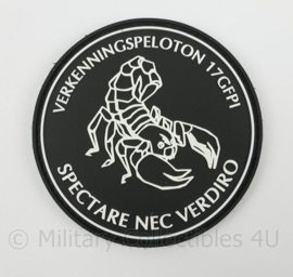 Embleem 3D PVC met klittenband - Verkenningspeloton 17 GFPI Spectare Nec Verdiro - Zeldzaam! - diameter 9 cm - nieuwstaat - origineel