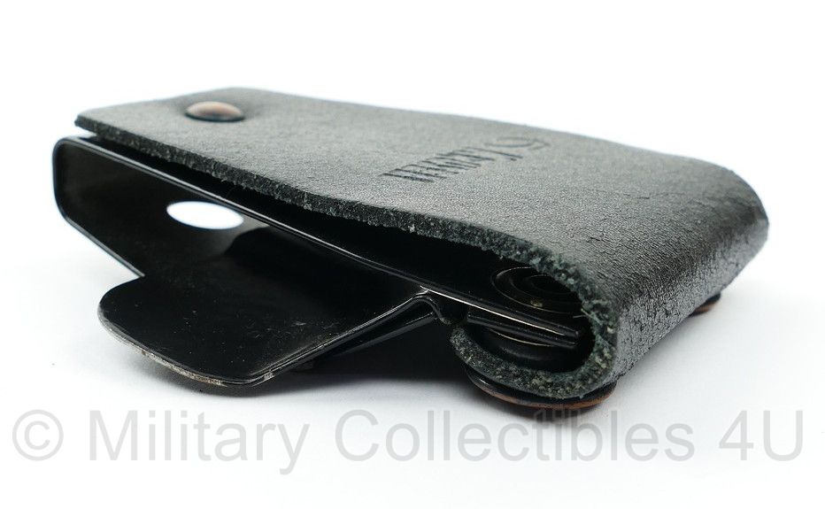 Politie of KMAR Krusell swivelkit  koppel houder leder/ metaal - afmetingen 7½ x 1½ x 7½ cm - origineel