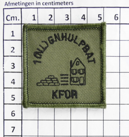 KL Nederlandse leger KFOR 1 NL GNHULPBAT borstembleem - met klittenband - 5 x 5 cm - origineel