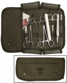 US surgical instruments kit - 12 delig - originele militaire instrumenten!