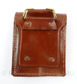 Colt M1911 double magazine pouch - brown leather - met belt hook