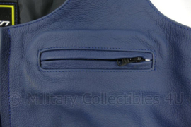 Merk Damen motorbroek bovendeel blauw leder - maat 50 - origineel